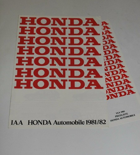 Honda automobile 1980 1981 - honda,